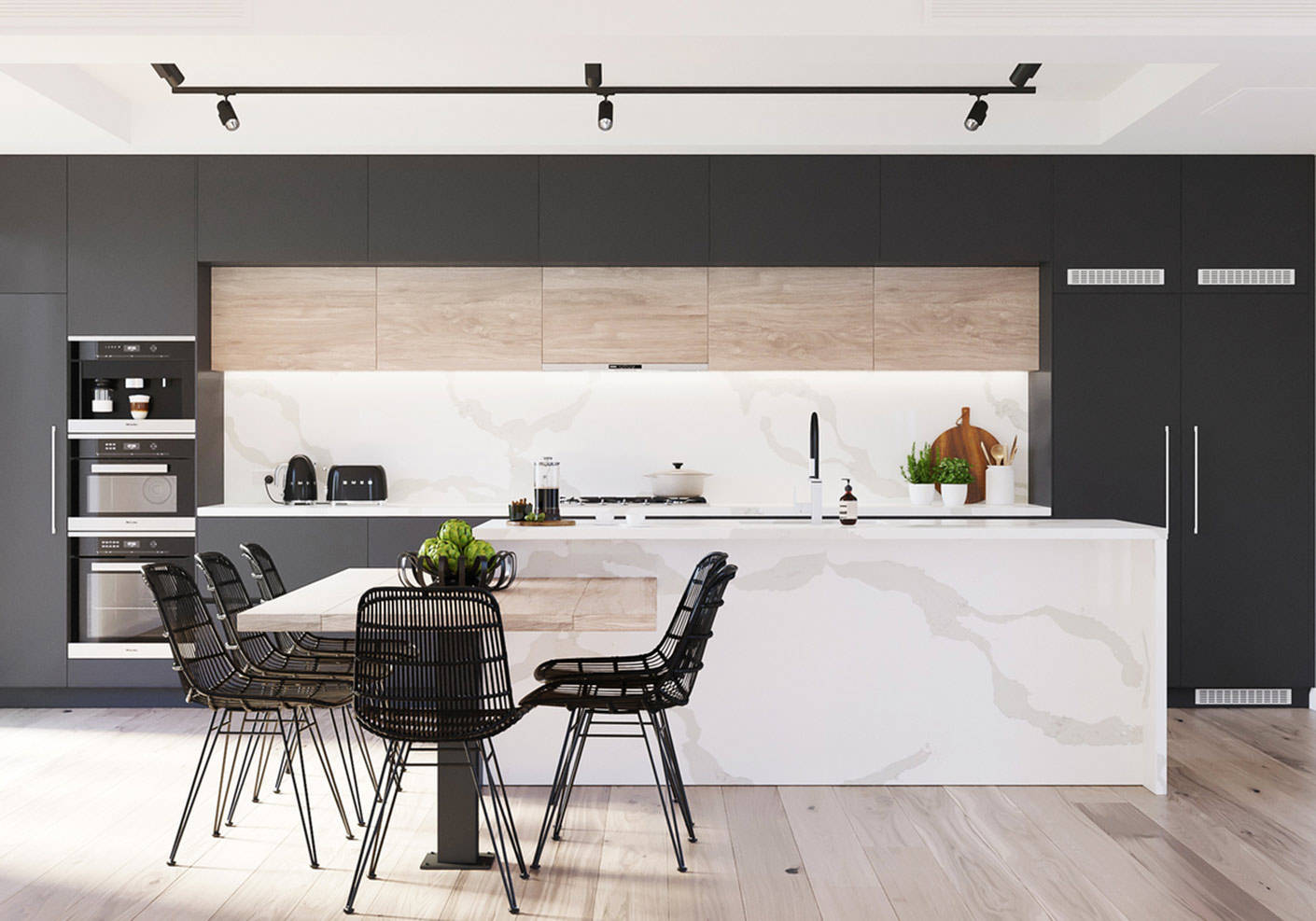 Caesarstone-Calacatta-maximus-modern-kitchen