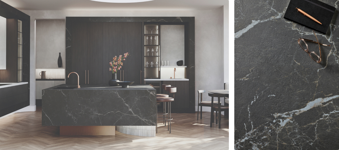 Black industrial kitchen